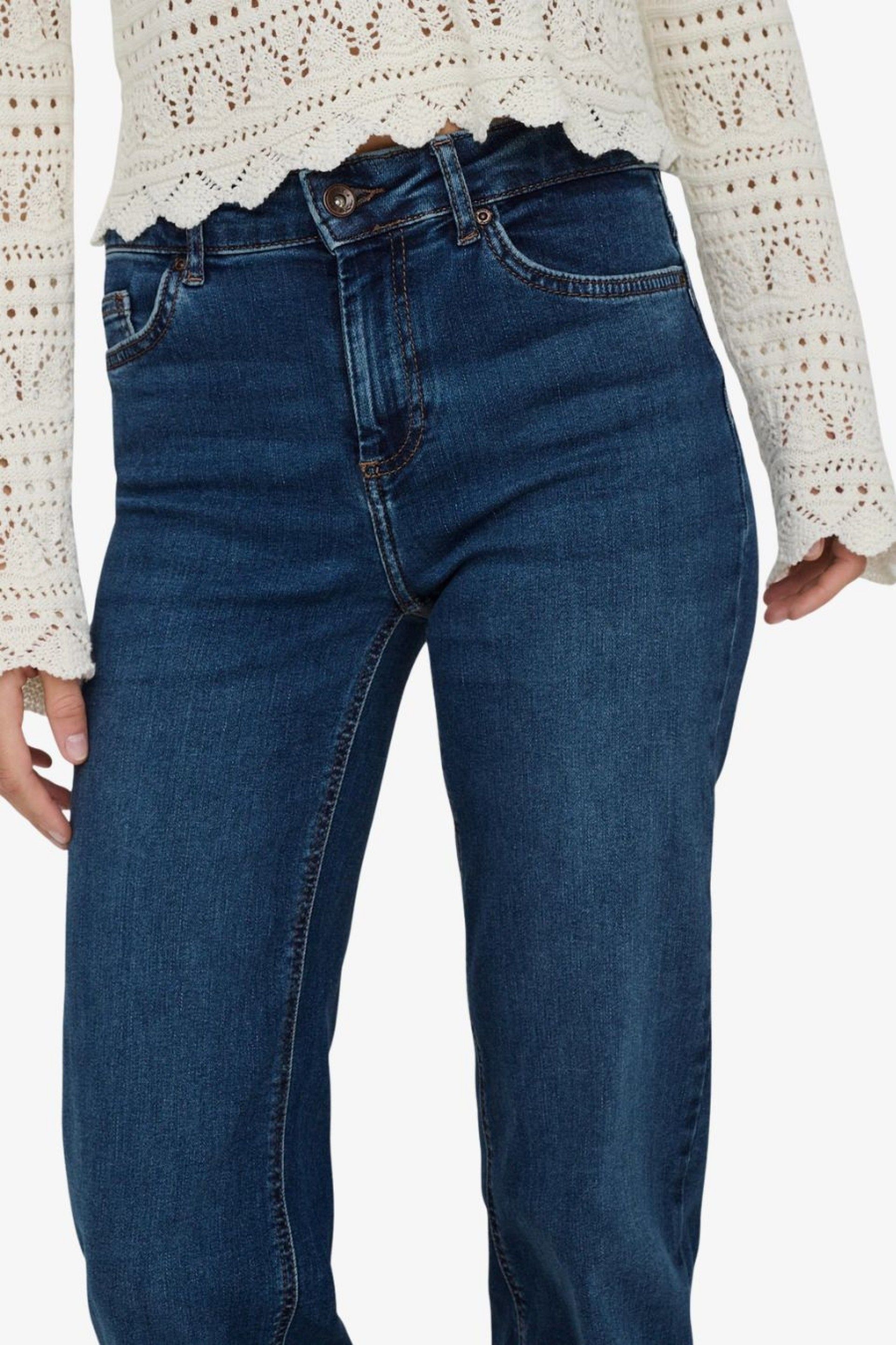 Calça Jeans Mulher BLUSHH MID STRAIGHT ONLY