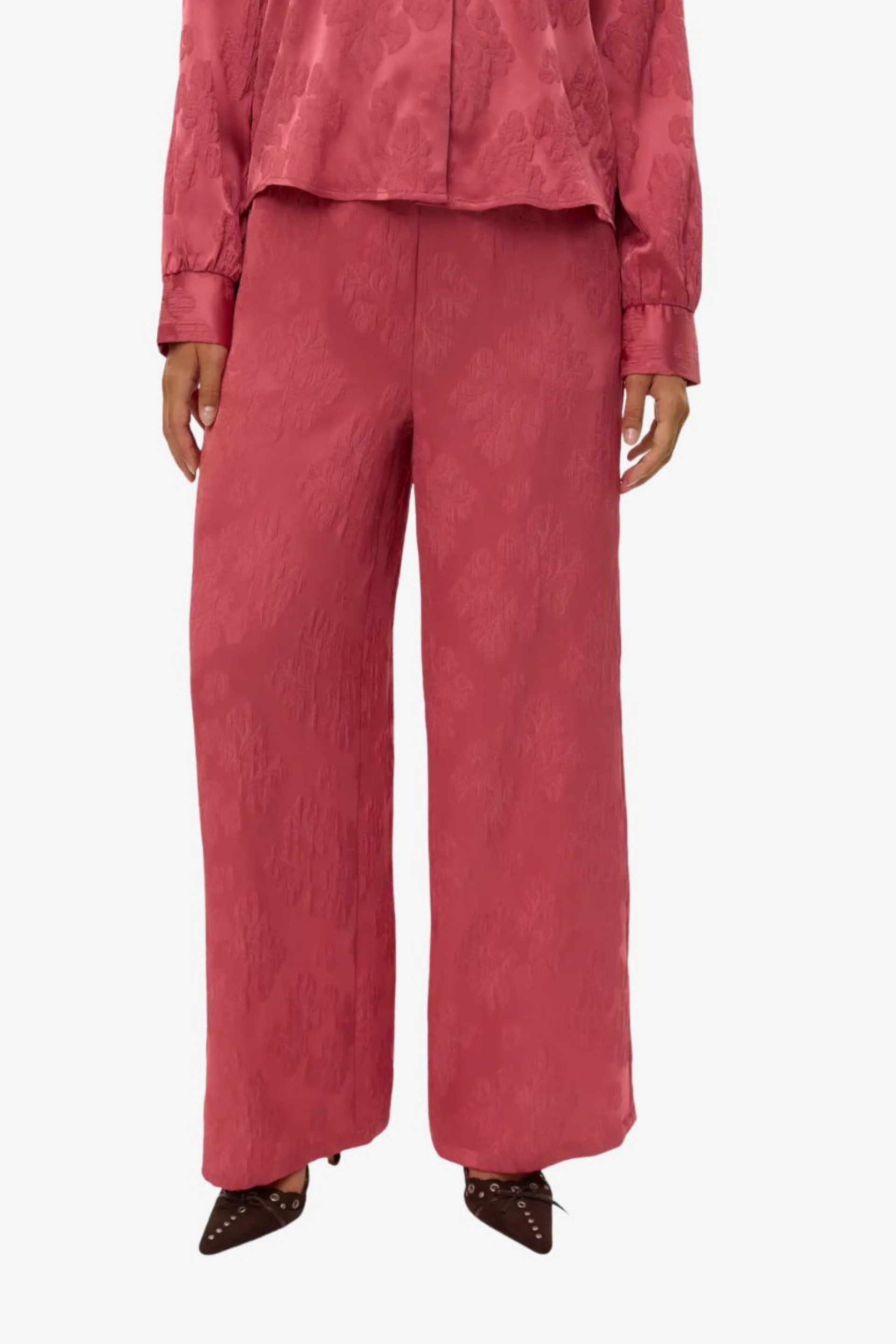 Calça Mulher TIARA Jacquard HW Wide VERO MODA
