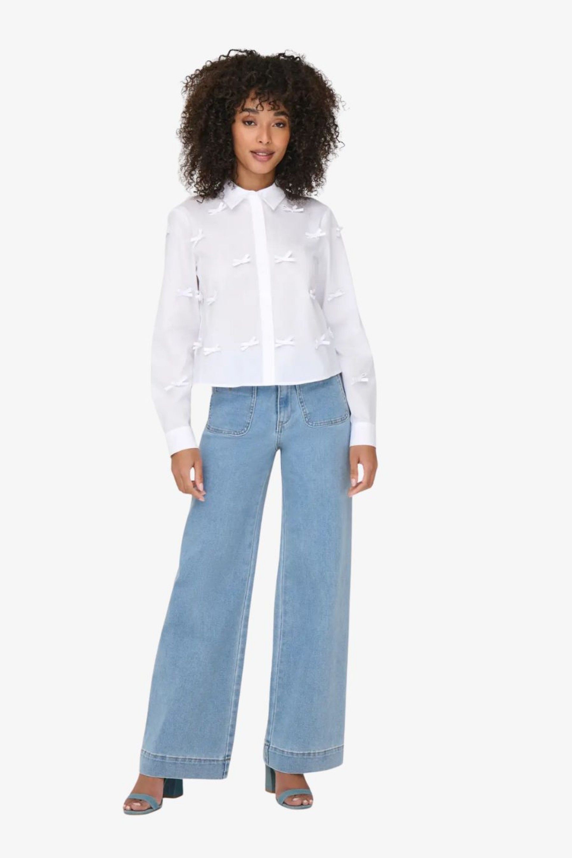 Calça Jeans Mulher MADELINE HW WD Pocket ONLY