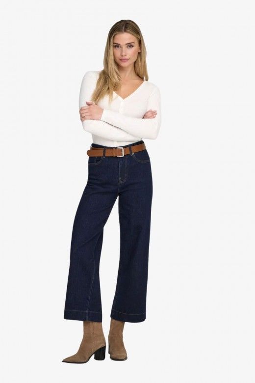 Cal�a Jeans Mulher REGINA HW WIDE CROP ONLY