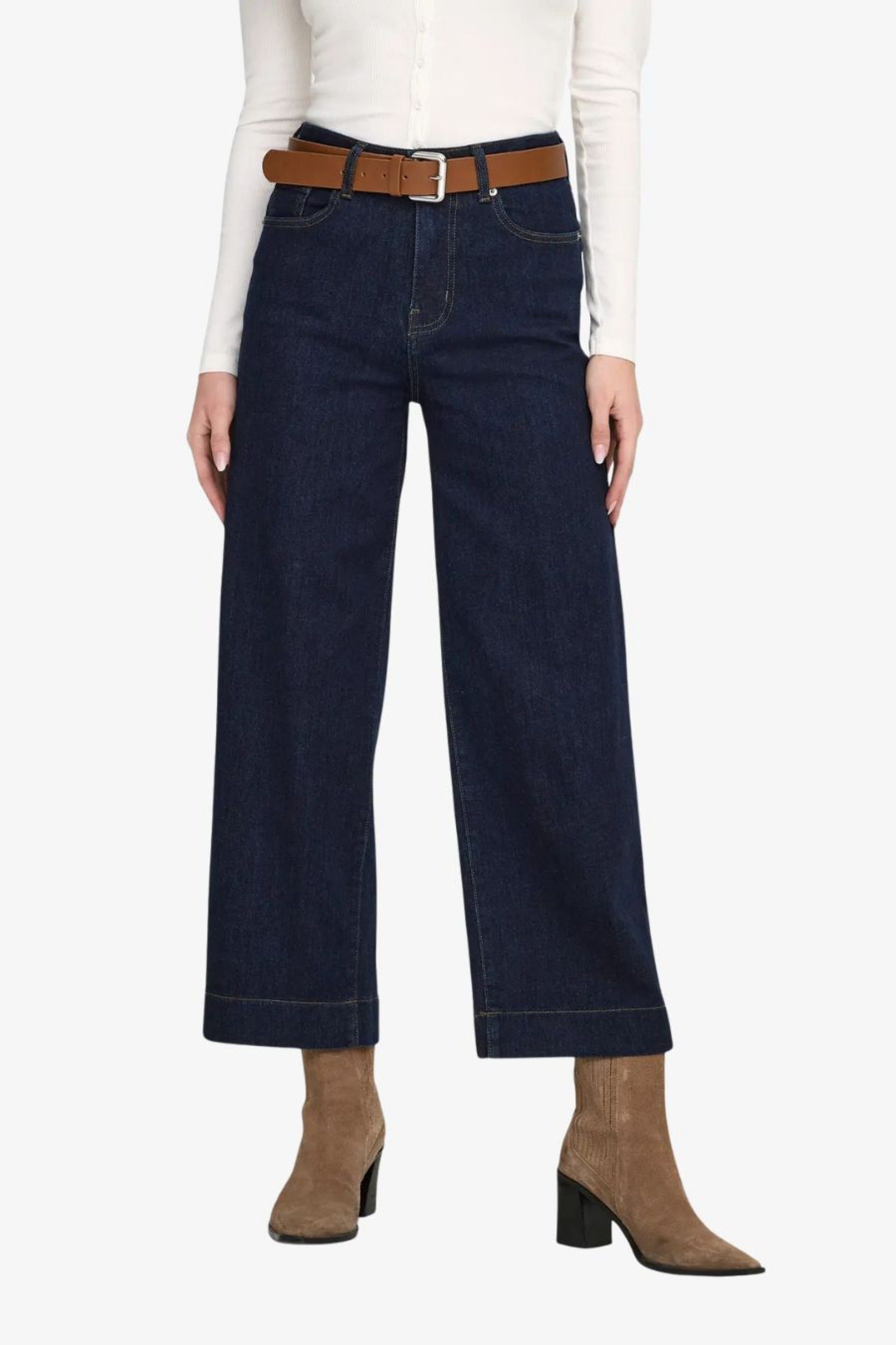 Calça Jeans Mulher REGINA HW WIDE CROP ONLY