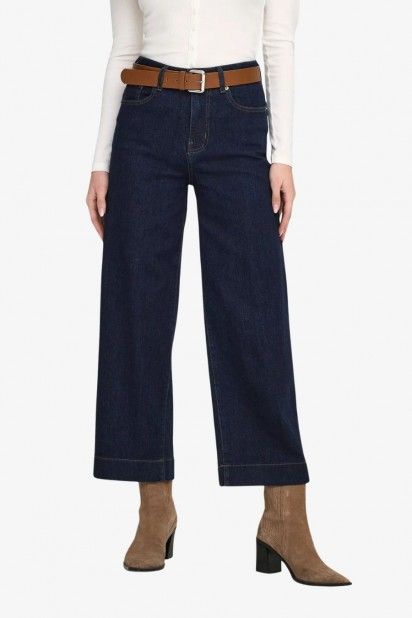 Cal�a Jeans Mulher REGINA HW WIDE CROP ONLY