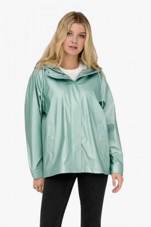 Parka Raincoat curta EBEN Shine ONLY