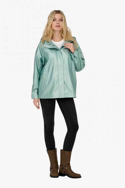 Parka Raincoat curta EBEN Shine ONLY