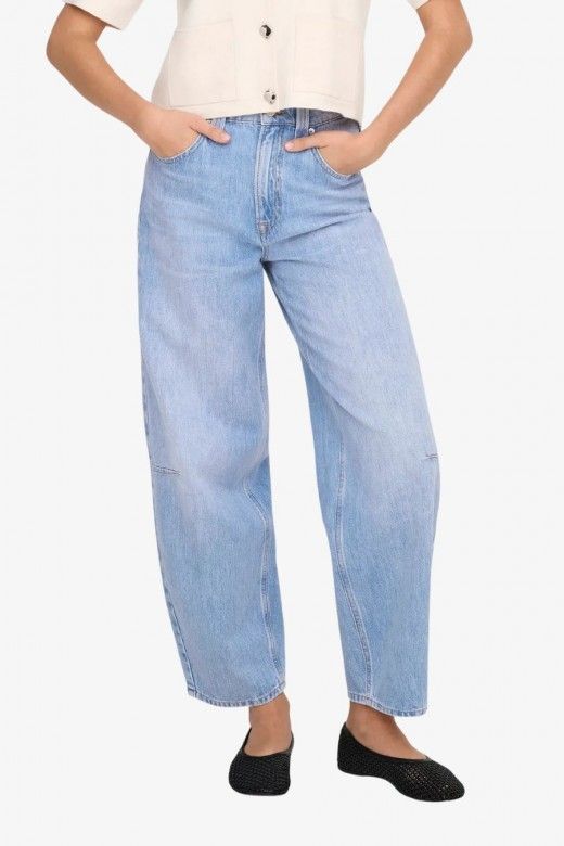 Cal�a Jeans Mulher FRANKIE HW ANK BARREL ONLY