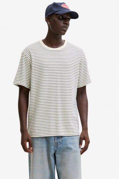 T-Shirt Homem Malha EDOVER Riscas Jack Jones