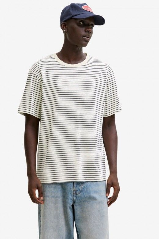 T-Shirt Homem Malha EDOVER Riscas Jack Jones