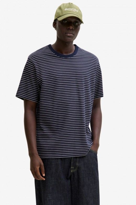 T-Shirt Homem Malha EDOVER Riscas Jack Jones