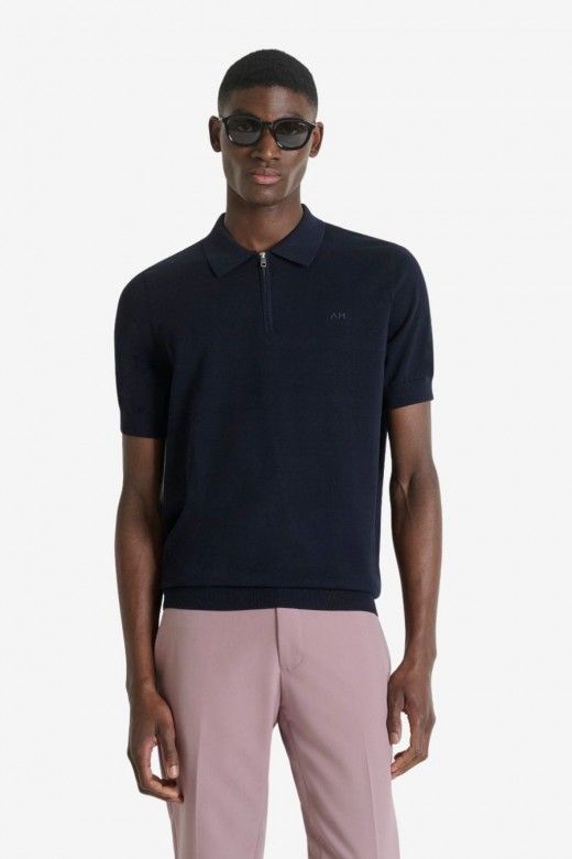 Polo Malha ANTONY MORATO Zip Regular Fit MMSW01596 YA200076
