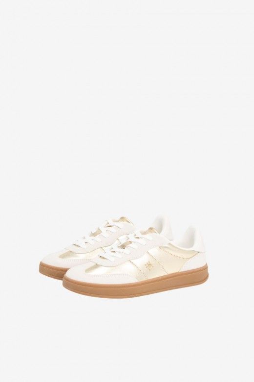 Tommy Hilfiger Monogram Metallic Sapatilhas Mulher Tommy Hilfiger Monogram Metallic Sapatilhas Mulher