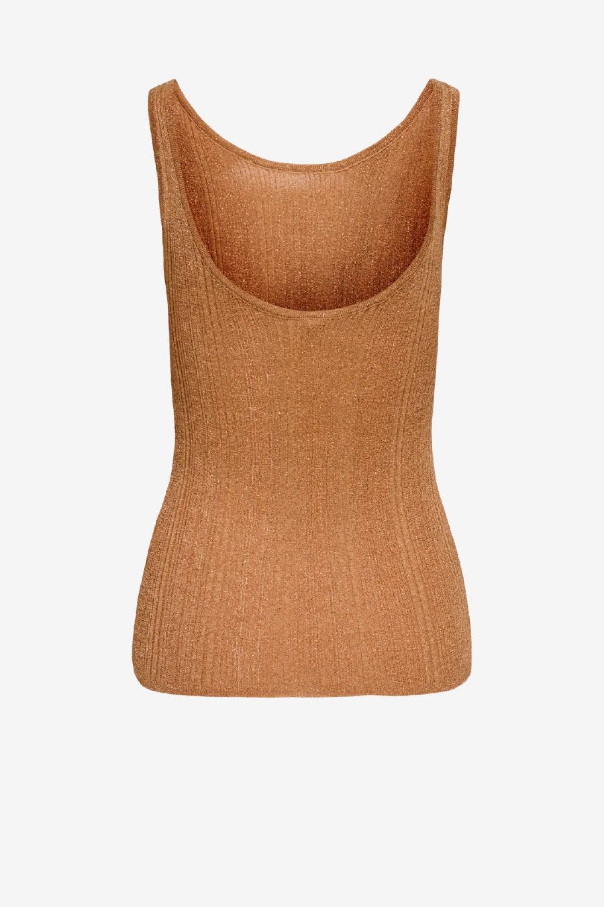 ONLY Anna Glitter Revers Rib Top Mulher