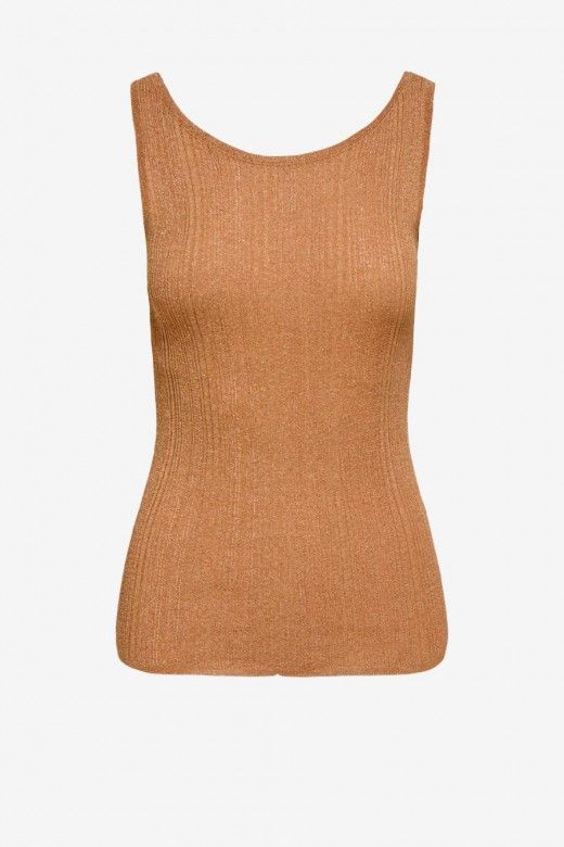 ONLY Anna Glitter Revers Rib Top Mulher ONLY Anna Glitter Revers Rib Top Mulher