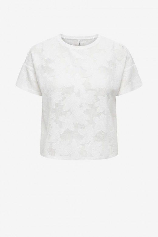 ONLY Mirabella Lace T-Shirt Mulher ONLY Mirabella Lace T-Shirt Mulher