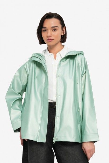 Parka Raincoat curta EBEN Shine ONLY