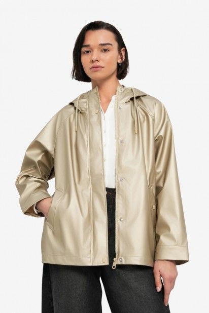 Parka Raincoat curta EBEN Shine ONLY