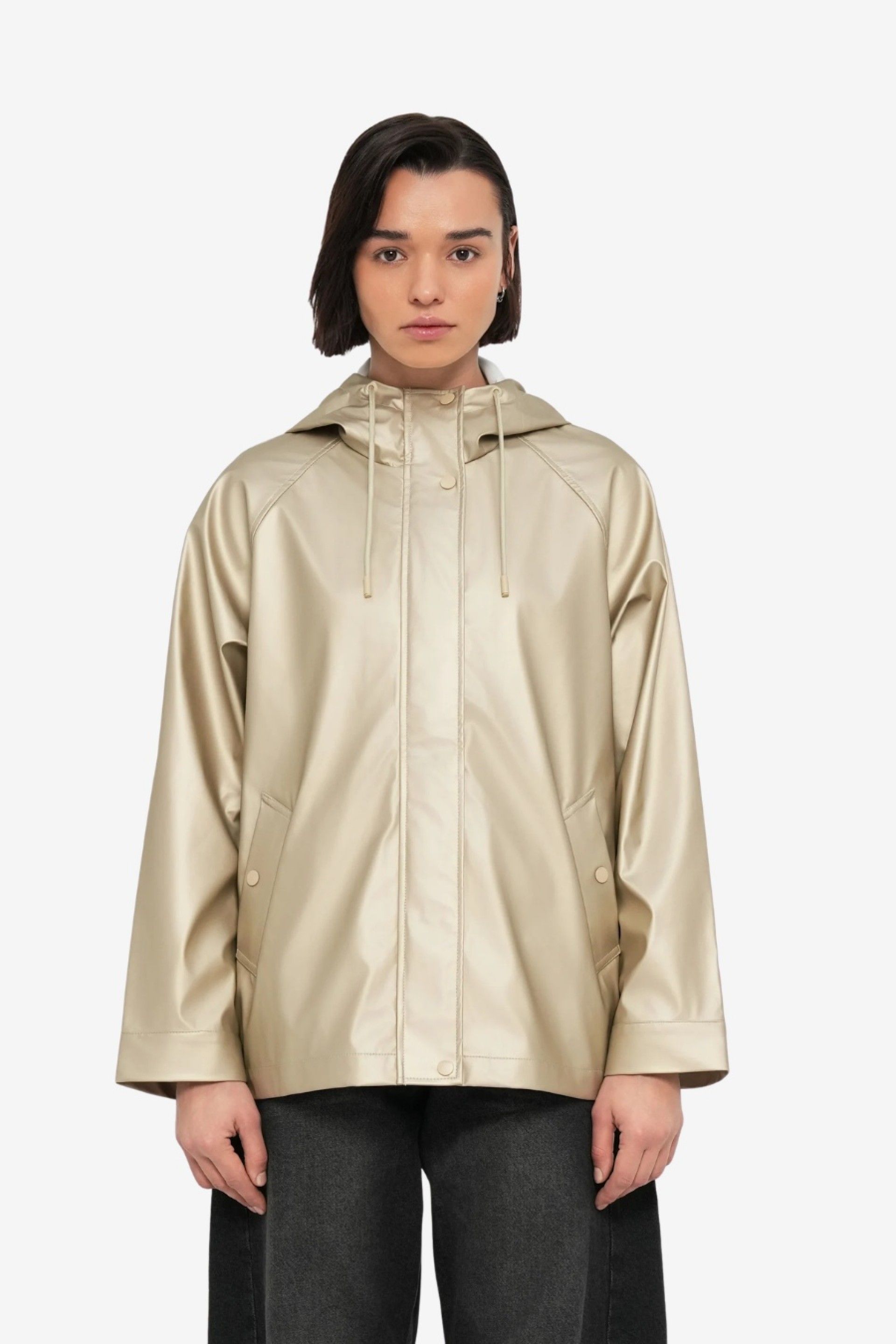 Parka Raincoat curta EBEN Shine ONLY