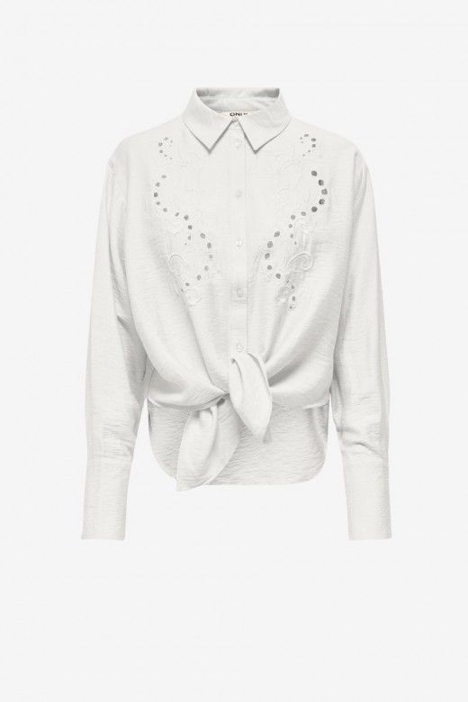 ONLY Birona Blusa Linho Bordada Mulher ONLY Birona Blusa Linho Bordada Mulher
