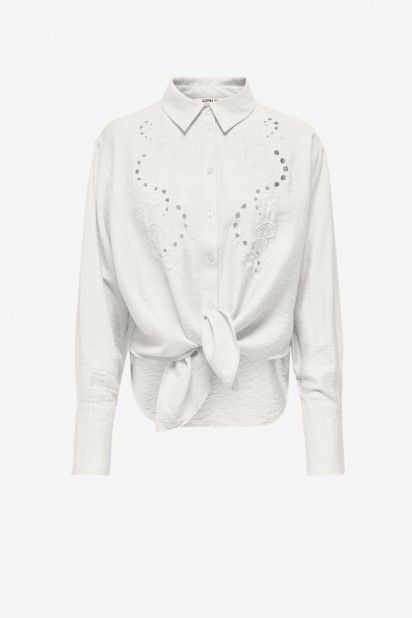 ONLY Birona Blusa Linho Bordada Mulher