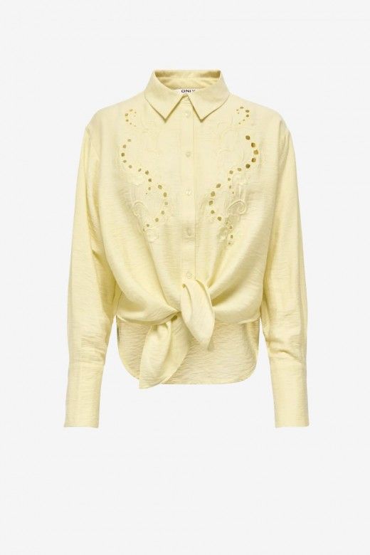 ONLY Birona Blusa Linho Bordada Mulher ONLY Birona Blusa Linho Bordada Mulher