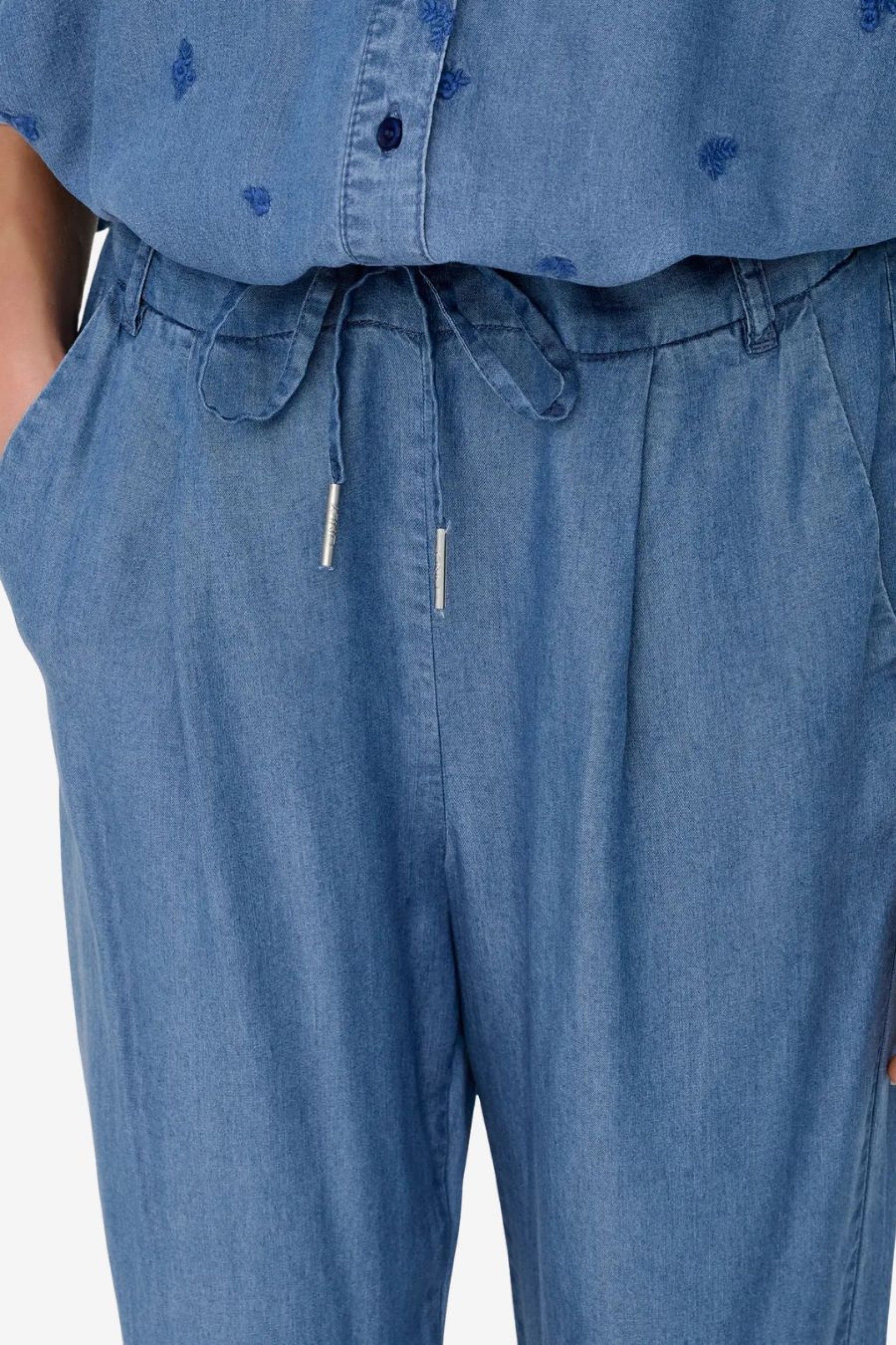 ONLY Charis Calça Tencel Poptrash Mulher