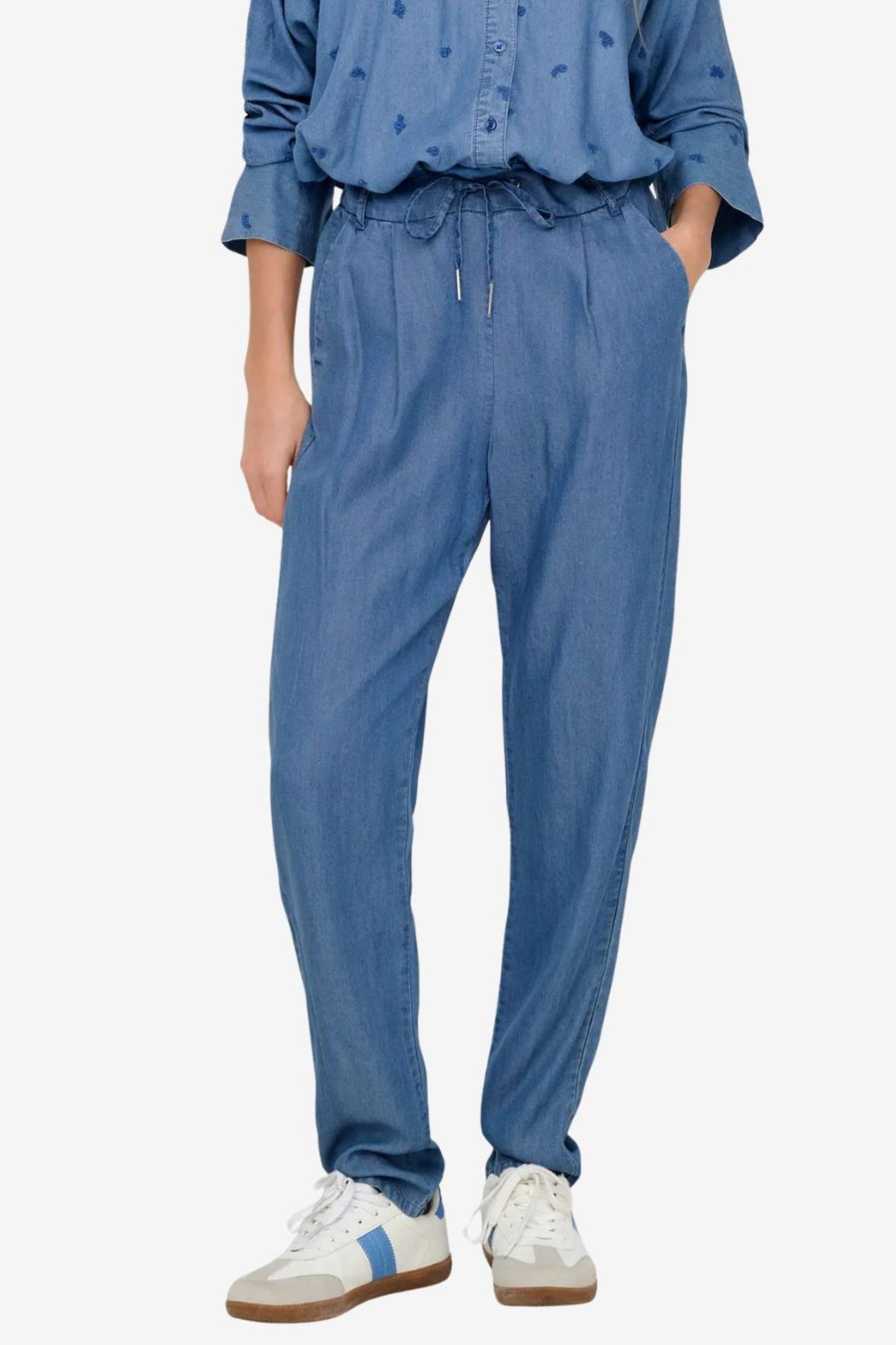 ONLY Charis Calça Tencel Poptrash Mulher