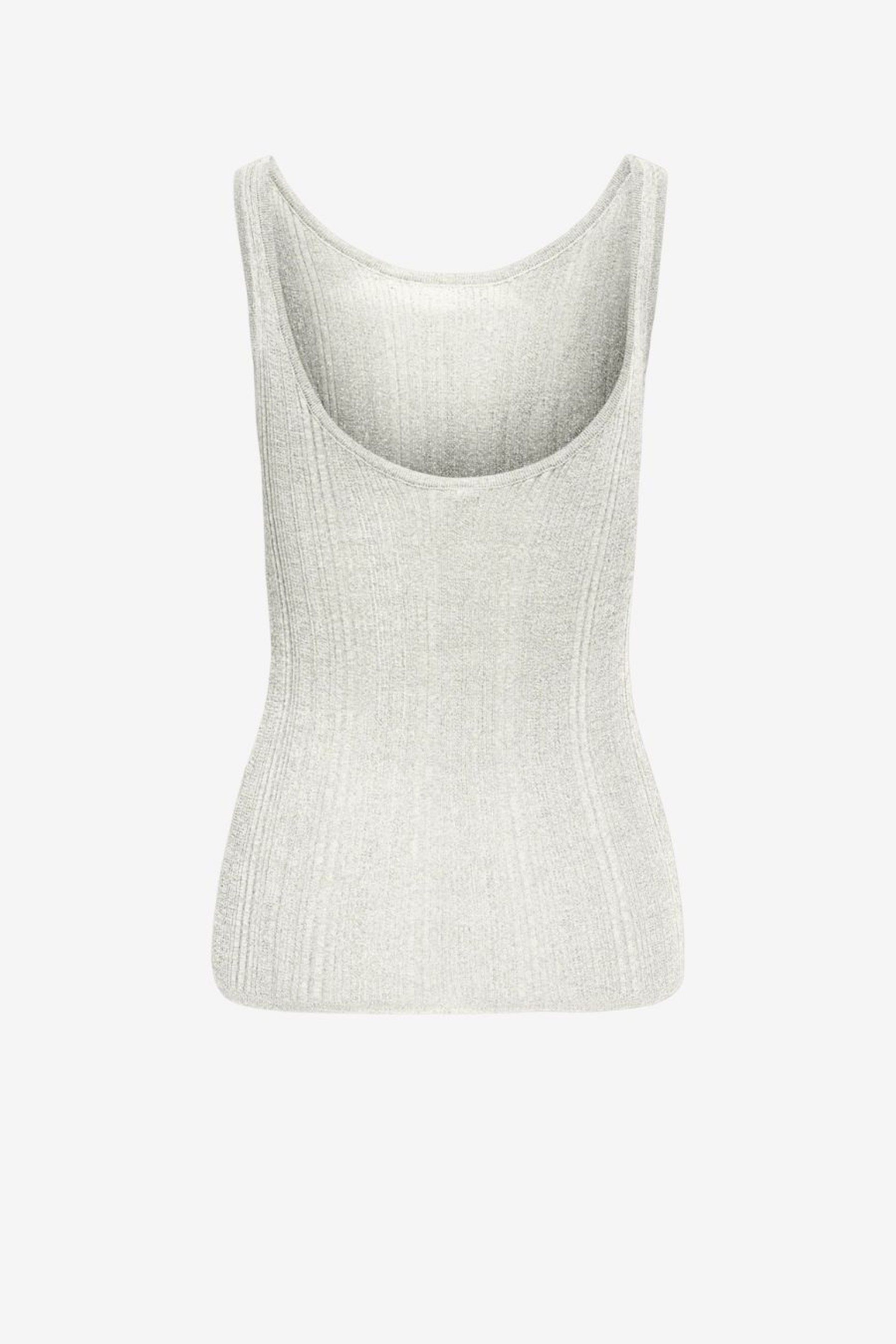 ONLY Anna Glitter Revers Rib Top Mulher