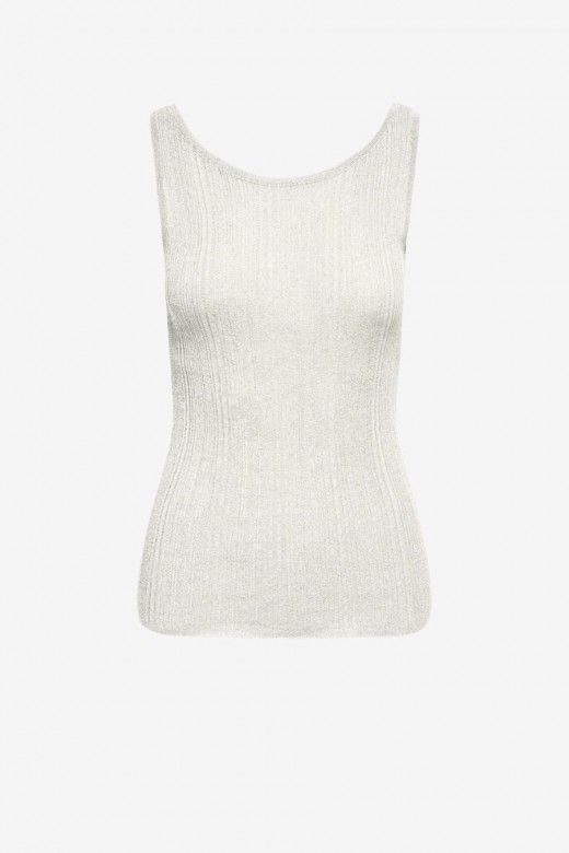 ONLY Anna Glitter Revers Rib Top Mulher ONLY Anna Glitter Revers Rib Top Mulher
