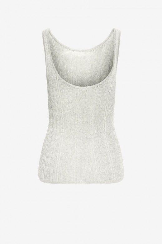 ONLY Anna Glitter Revers Rib Top Mulher ONLY Anna Glitter Revers Rib Top Mulher