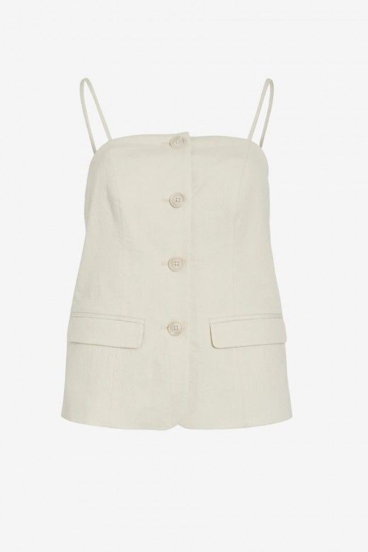 Top Flea S/L Tailored Button Vila Top Flea S/L Tailored Button Vila
