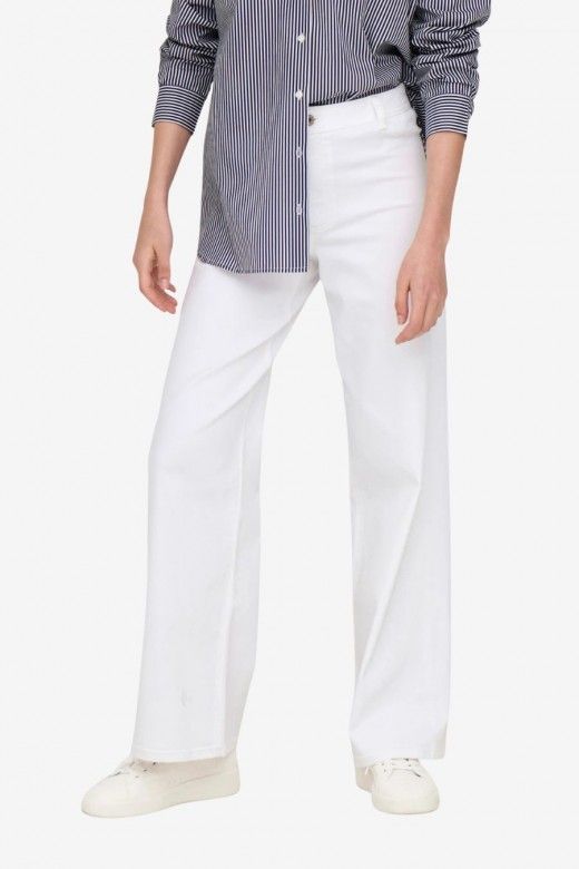 ONLY JDY Iris Calça Perna Larga Cintura Subida Mulher ONLY JDY Iris Calça Perna Larga Cintura Subida Mulher