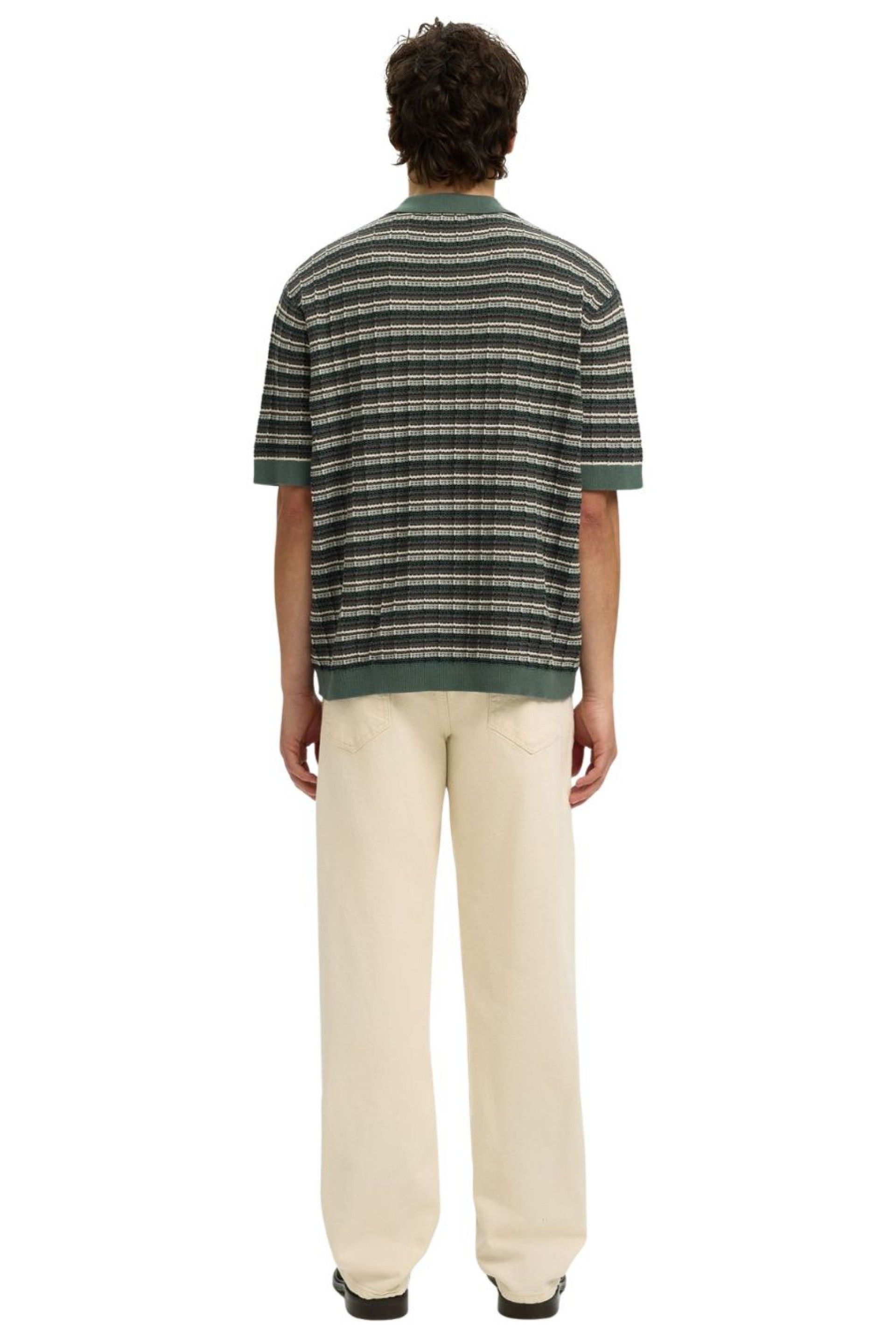 Polo Malha Homem Dane Stripes Selected