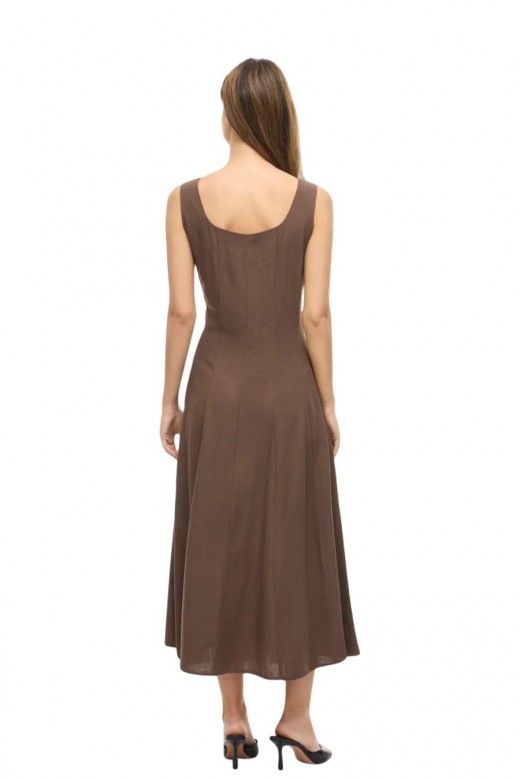 VILA Lineena Vestido Midi de Alças Mulher VILA Lineena Vestido Midi de Alças Mulher