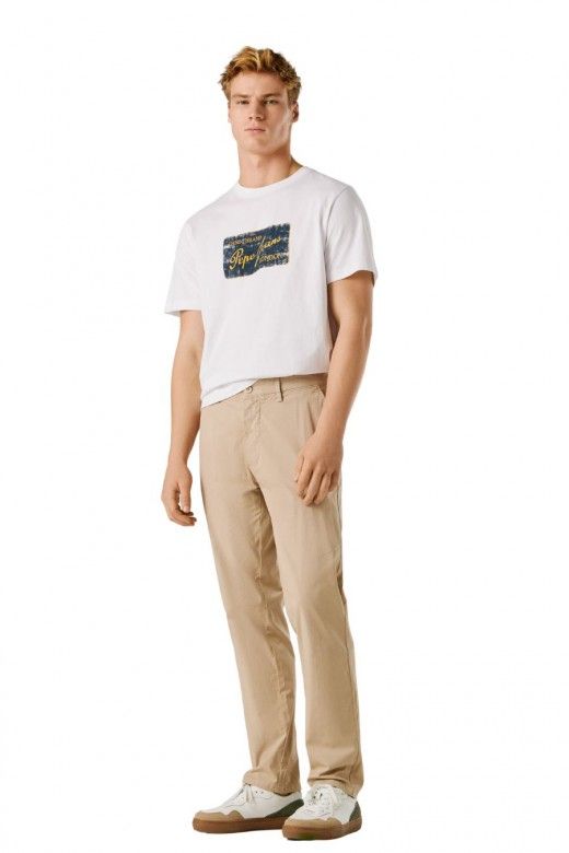 Calça Homem Chino Slim Popline Pepe Jeans Calça Homem Chino Slim Popline Pepe Jeans