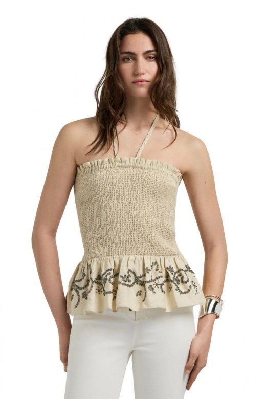 Top Pepe Jeans W11 Evertie Linen Top Pepe Jeans W11 Evertie Linen