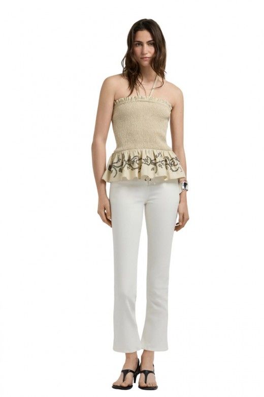 Top Pepe Jeans W11 Evertie Linen Top Pepe Jeans W11 Evertie Linen