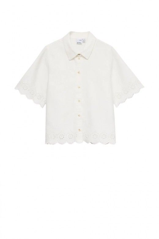 Camisa Mulher Alysa Bordado Denim Vero Moda Camisa Mulher Alysa Bordado Denim Vero Moda