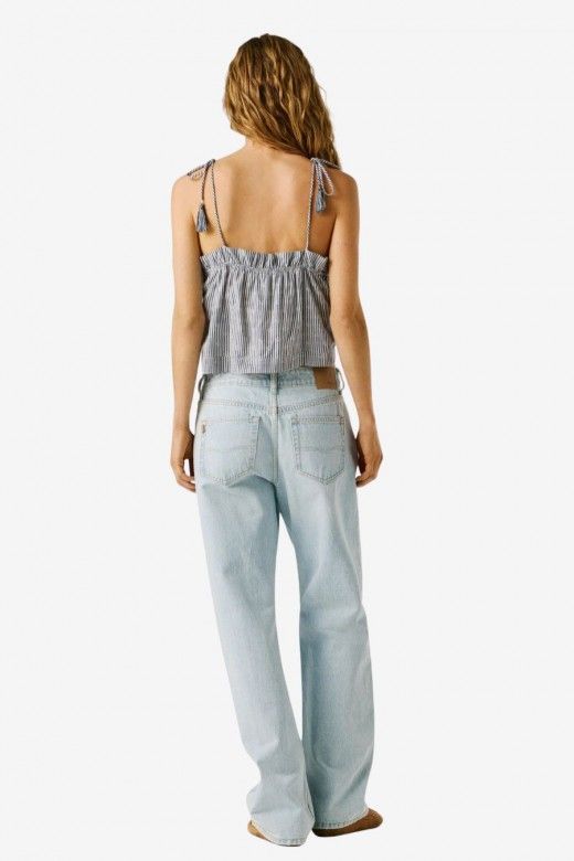 Pepe Jeans Agny Top Alças Riscas Mulher Pepe Jeans Agny Top Alças Riscas Mulher