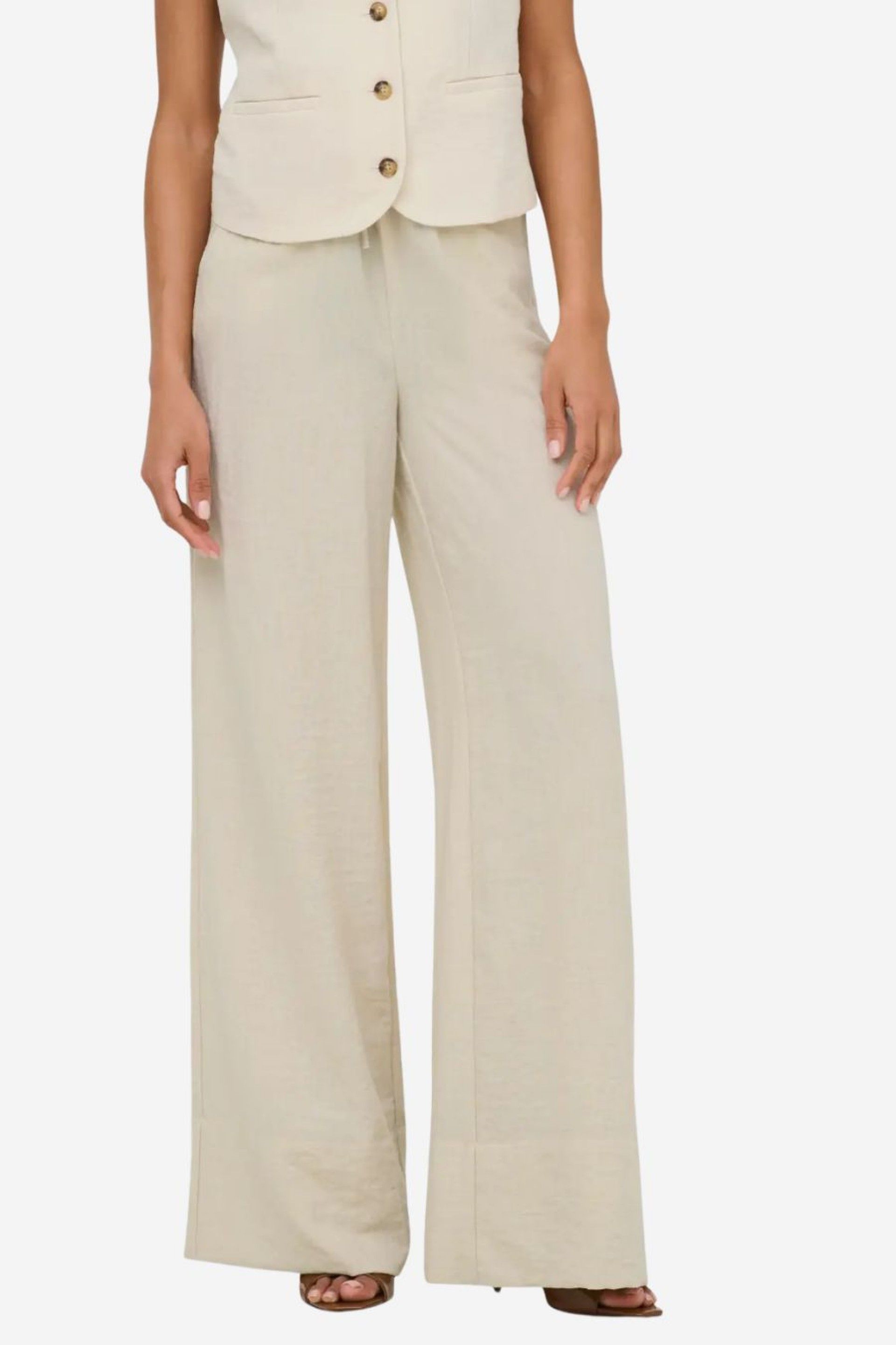 Calça Mulher JDY Cara Linen Palazzo