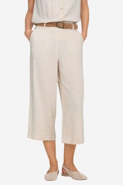 Calça Culot Siesta HW Lin Only Calça Culot Siesta HW Lin Only