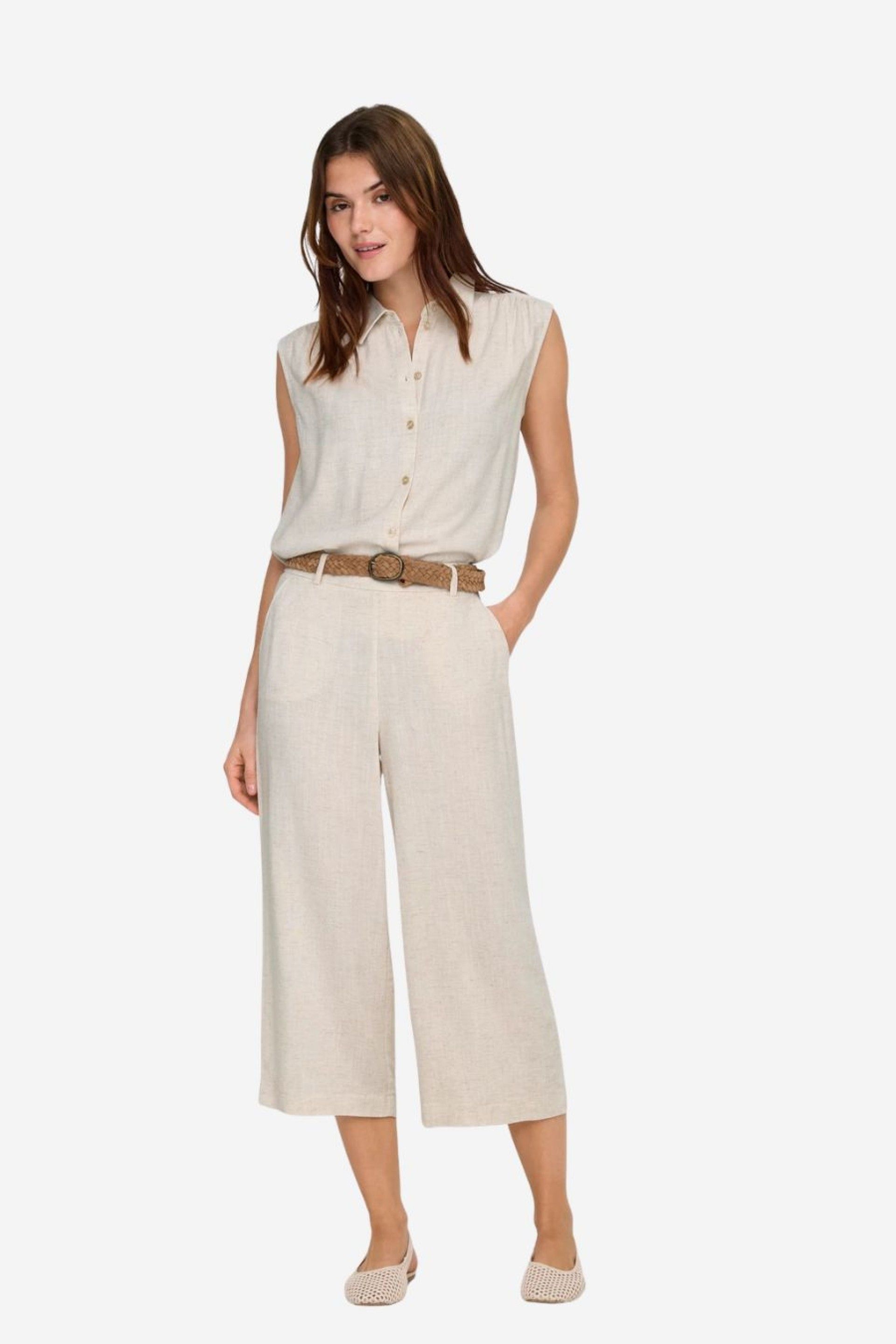 Calça Culot Siesta HW Lin Only