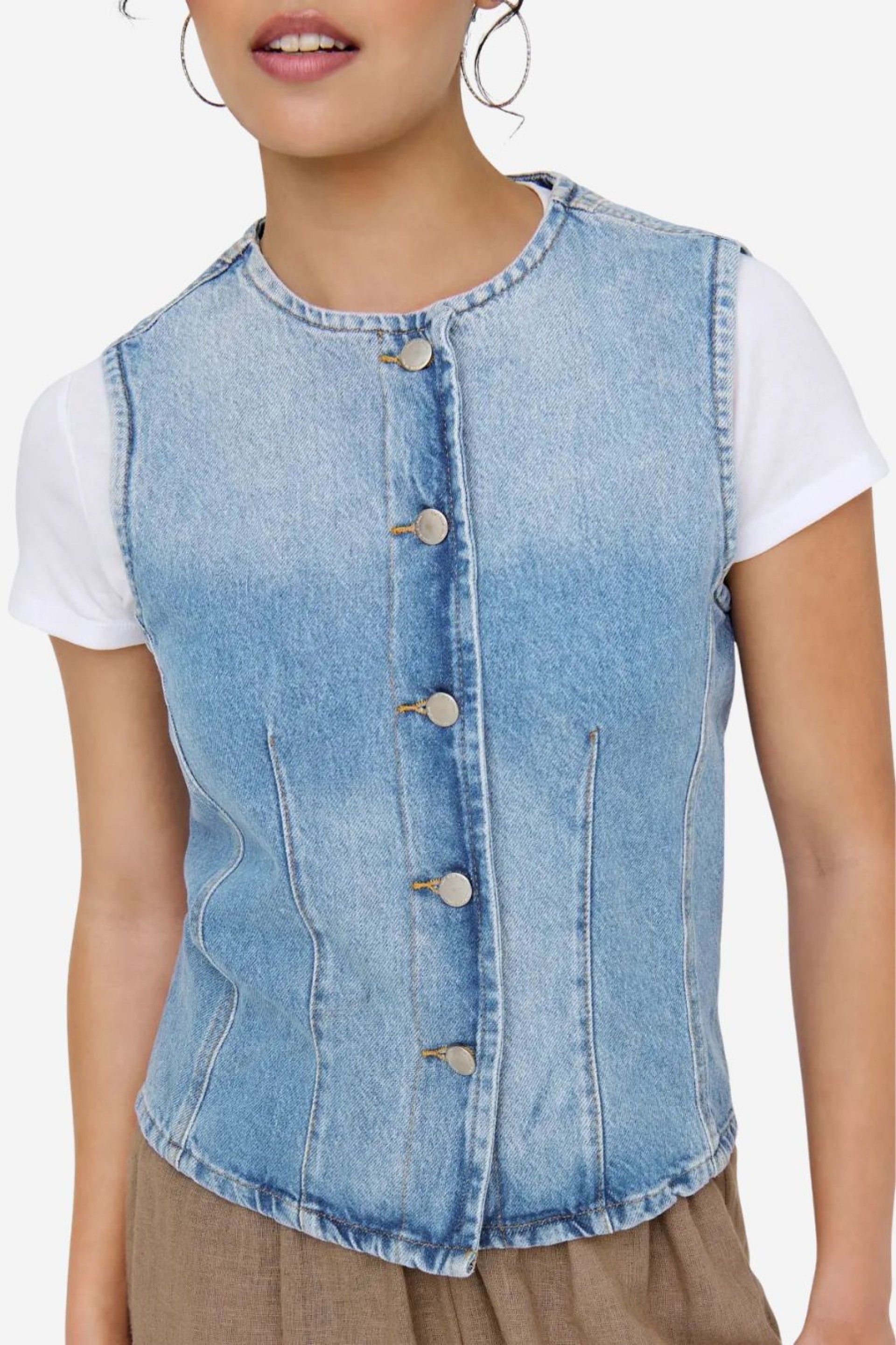 Colete Jeans Only Aya Fitted