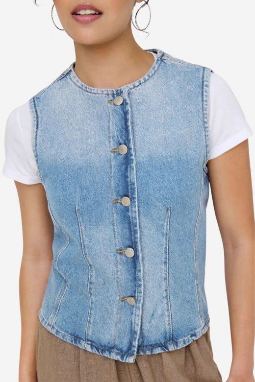 Colete Jeans Only Aya Fitted Colete Jeans Only Aya Fitted