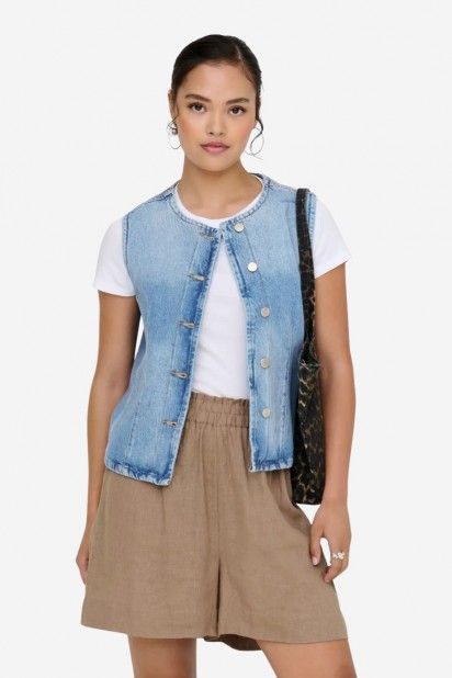 Colete Jeans Only Aya Fitted