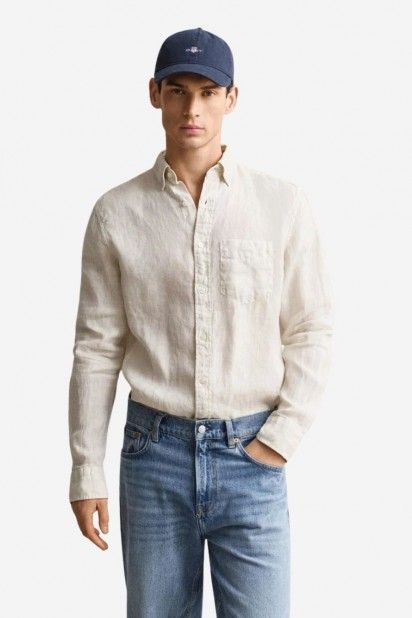 Camisa Gant Linen Reg