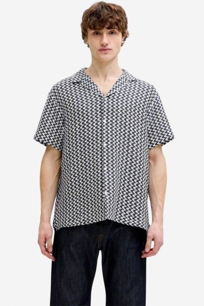 Camisa Jack Jones Montauk Crochet manga curta