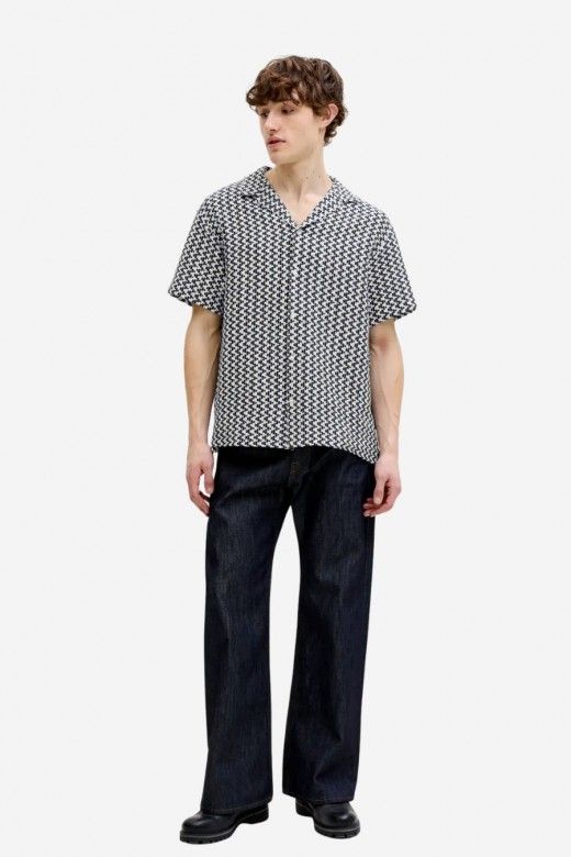 Camisa Jack Jones Montauk Crochet manga curta Camisa Jack Jones Montauk Crochet manga curta