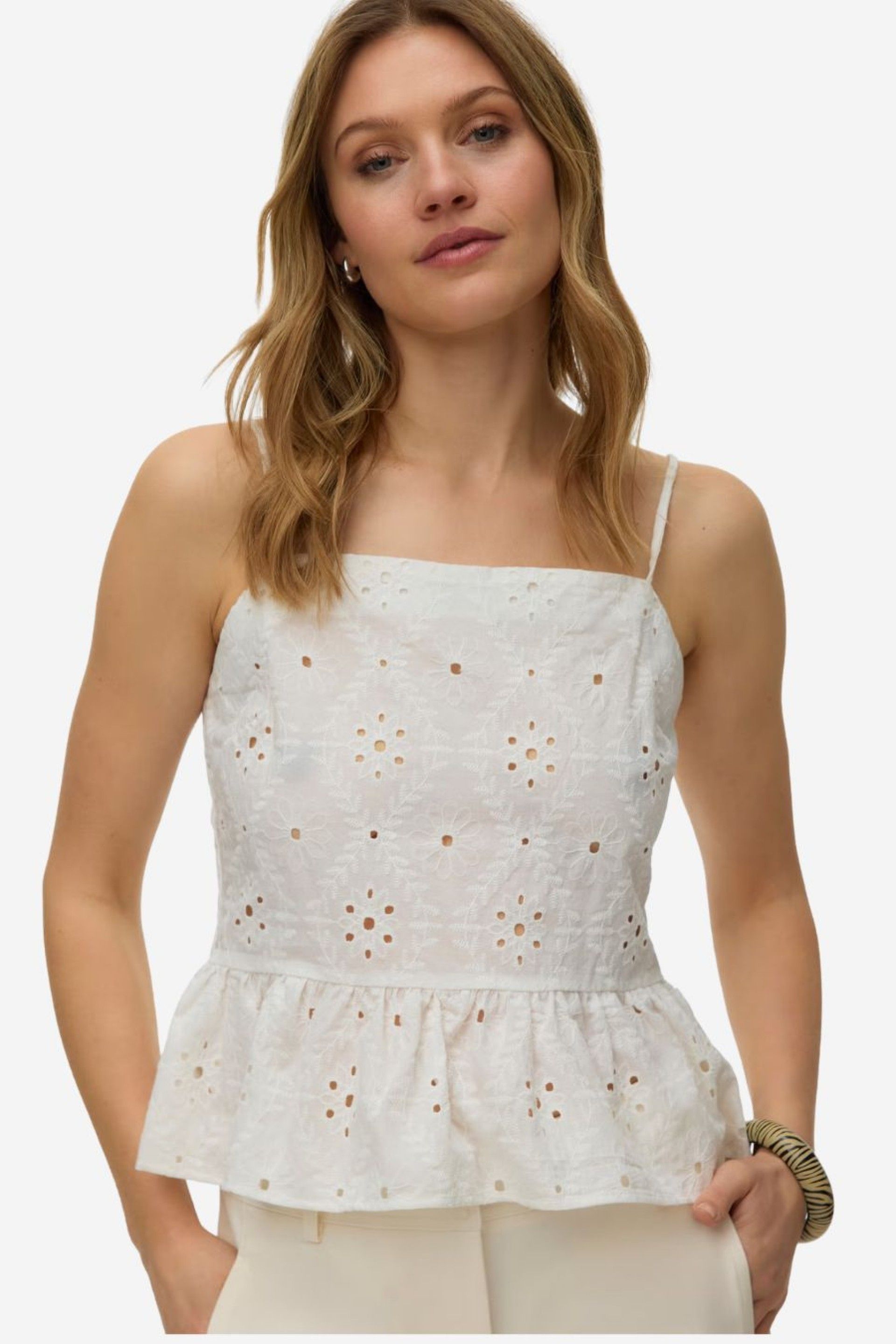 Top Vero Moda Eliza Singlet Bordado