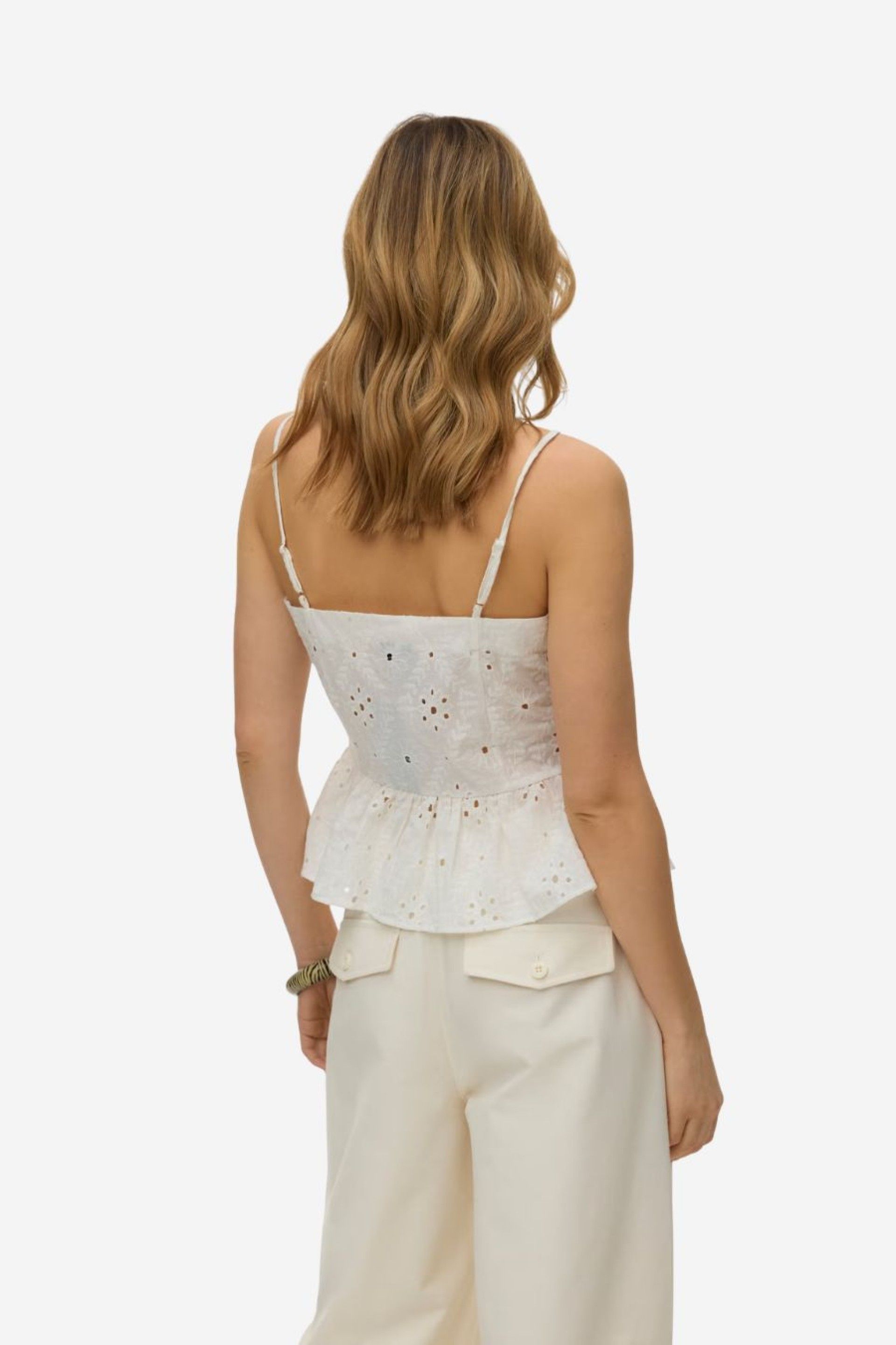 Top Vero Moda Eliza Singlet Bordado