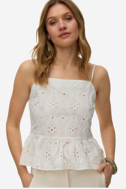 Top Vero Moda Eliza Singlet Bordado Top Vero Moda Eliza Singlet Bordado