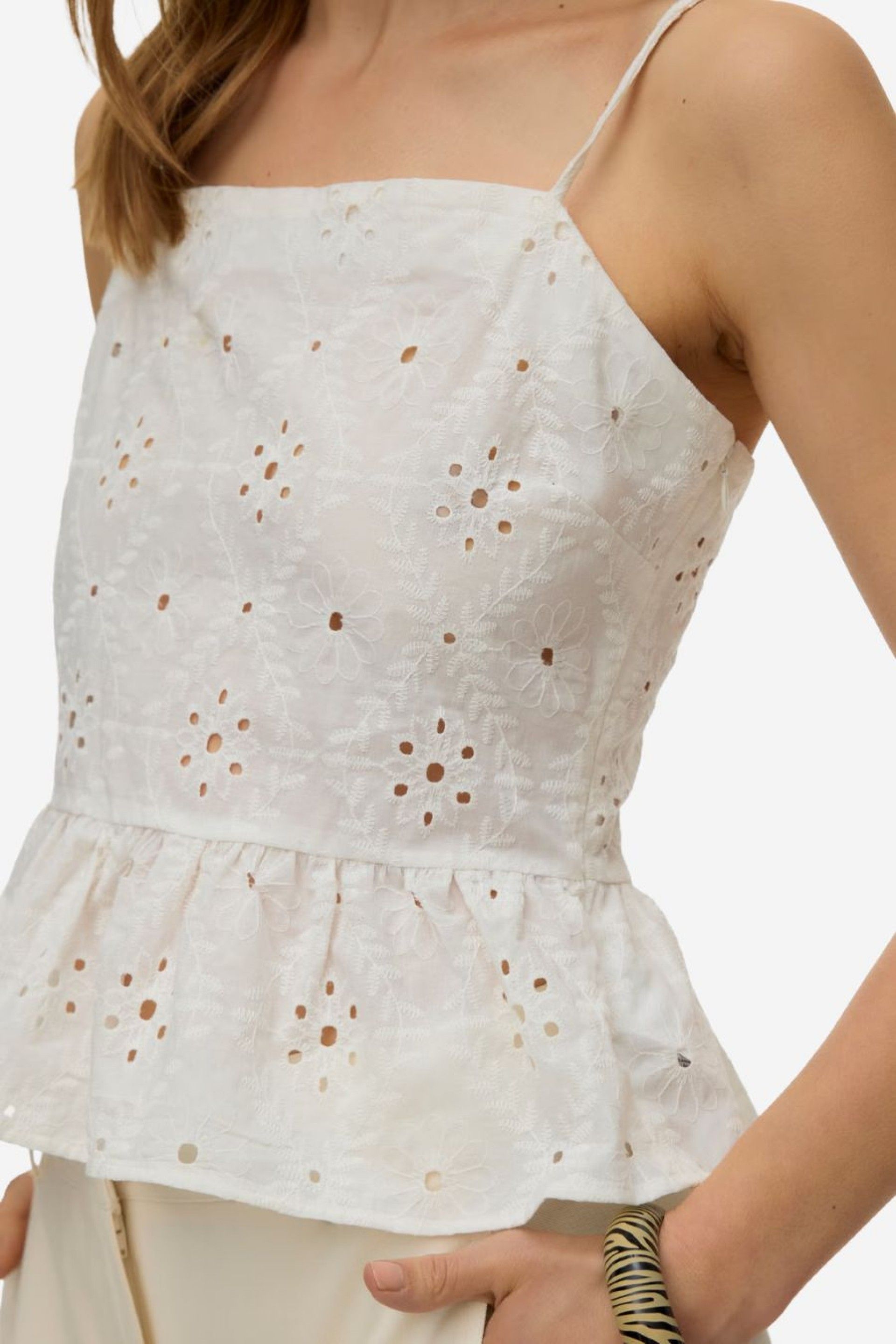 Top Vero Moda Eliza Singlet Bordado